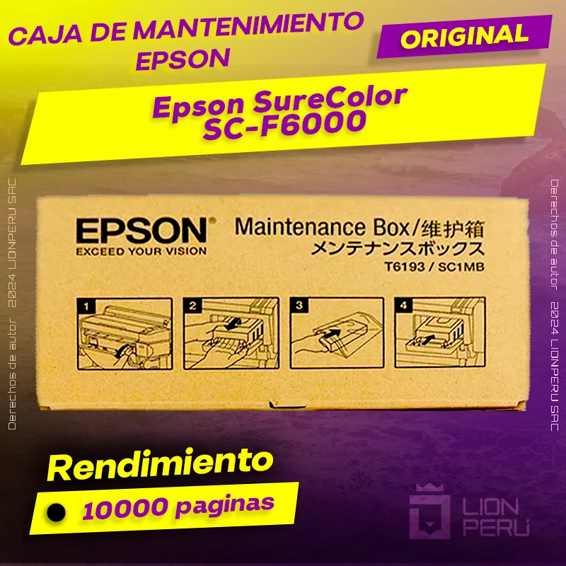 Caja de Mantenimiento Epson SC-F6000 SureColor Original