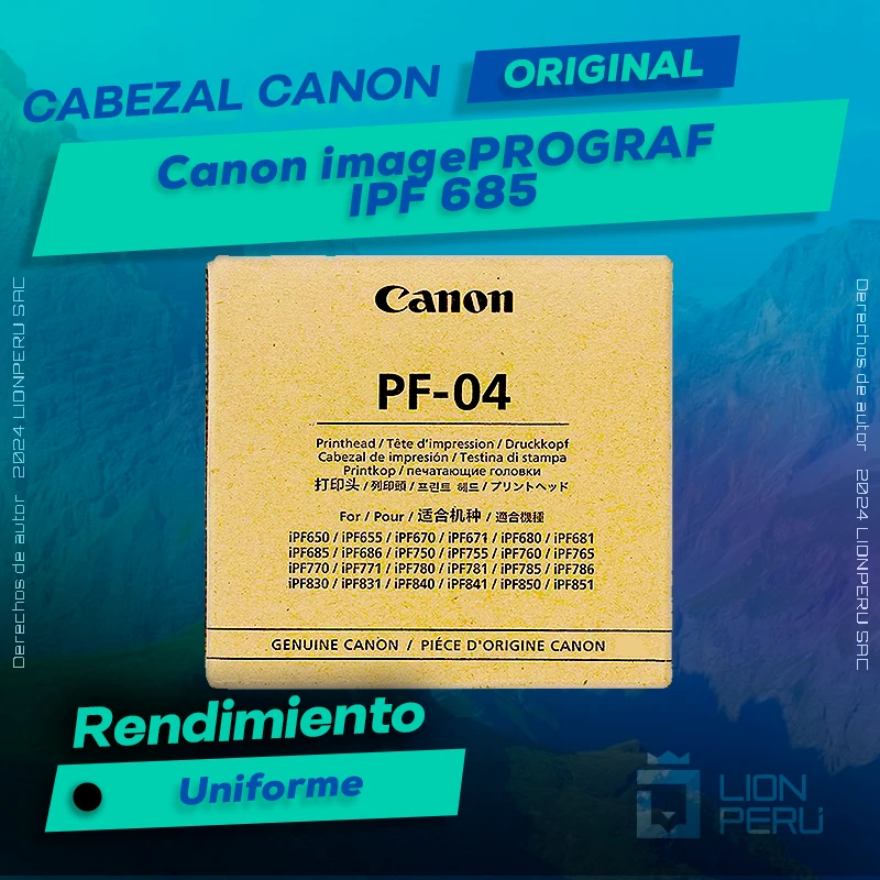 Cabezal Canon IPF 685 imagePROGRAF Cartucho Original