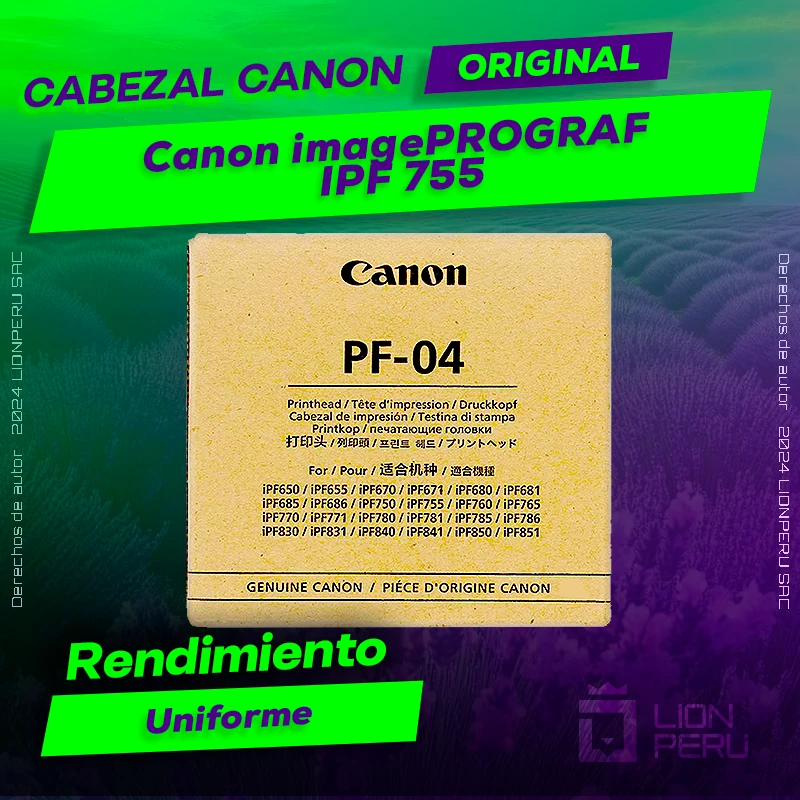 Cabezal Canon IPF 755 imagePROGRAF Cartucho Original