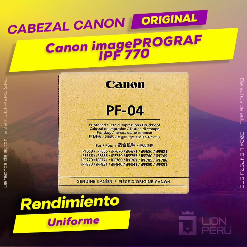 Cabezal Canon IPF 770 imagePROGRAF Cartucho Original