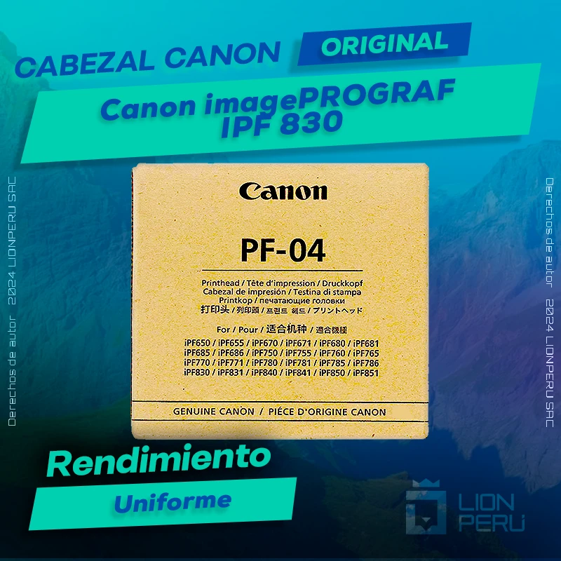 Cabezal Canon IPF 830 imagePROGRAF Cartucho Original