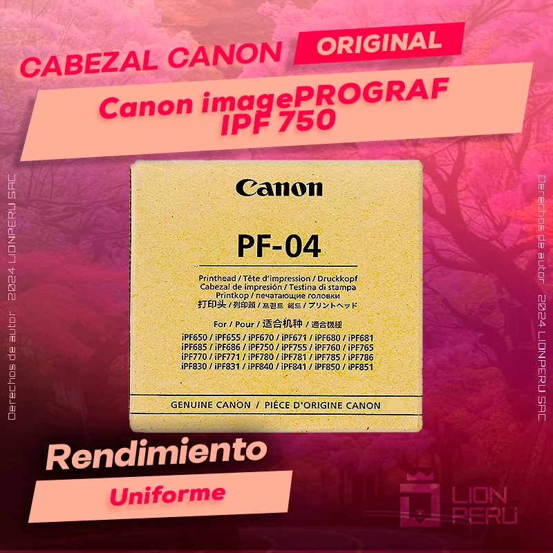 Cabezal Canon IPF 850 imagePROGRAF Cartucho Original