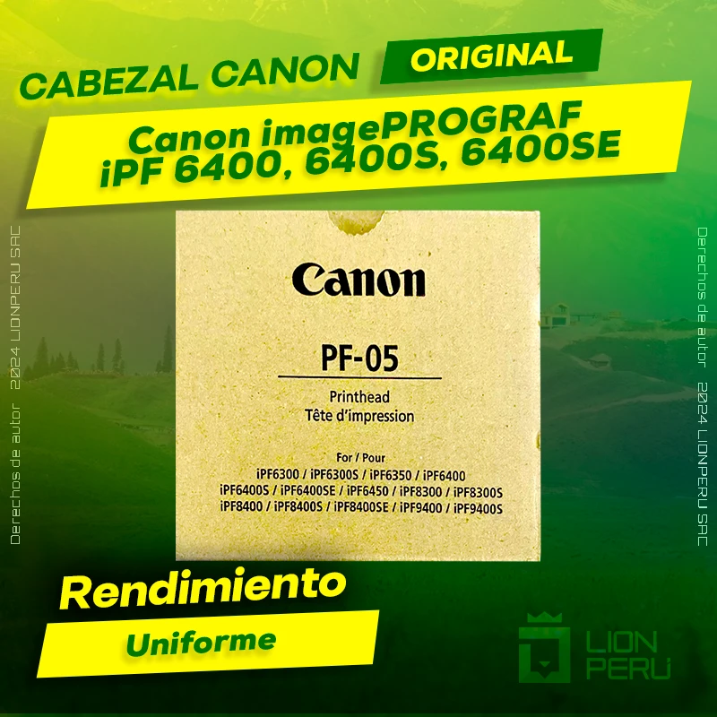 Cabezal Canon iPF 6400, 6400S, 6400SE imagePROGRAF Cartucho Original