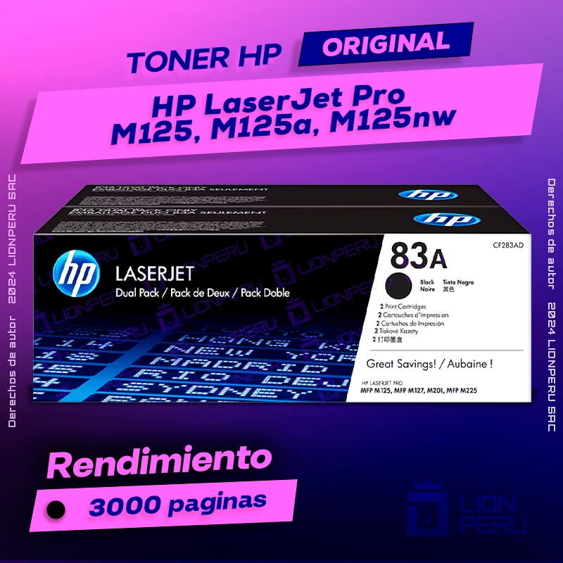 Toner HP LaserJet Pro M125, M125a, M125nw Dual Pack