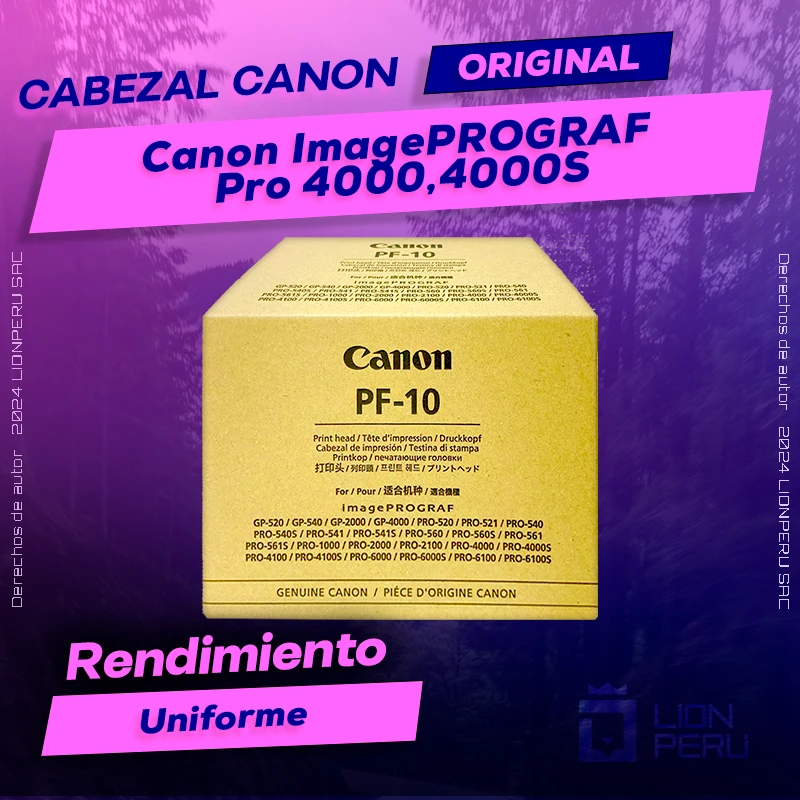 Cabezal Canon Pro 4000, 4000s ImagePROGRAF Cartucho Original