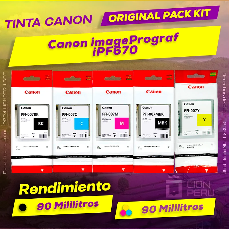 Tinta Canon iPF670 imagePrograf Cartucho Original
