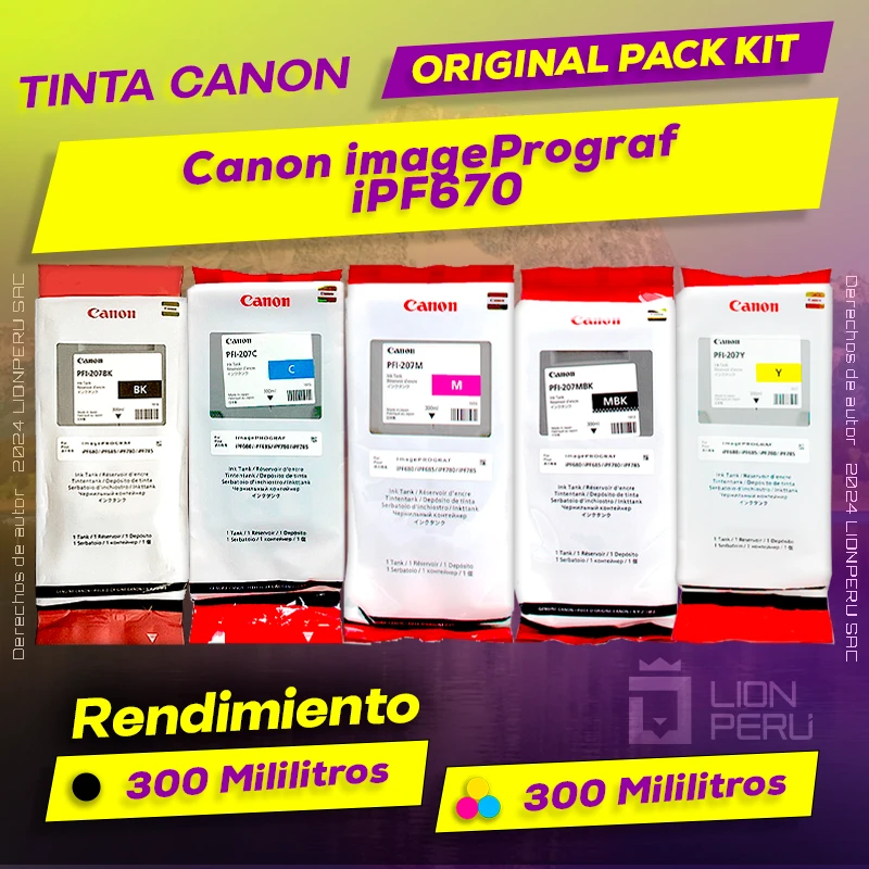 Tinta Canon iPF670 imagePrograf Cartucho Original