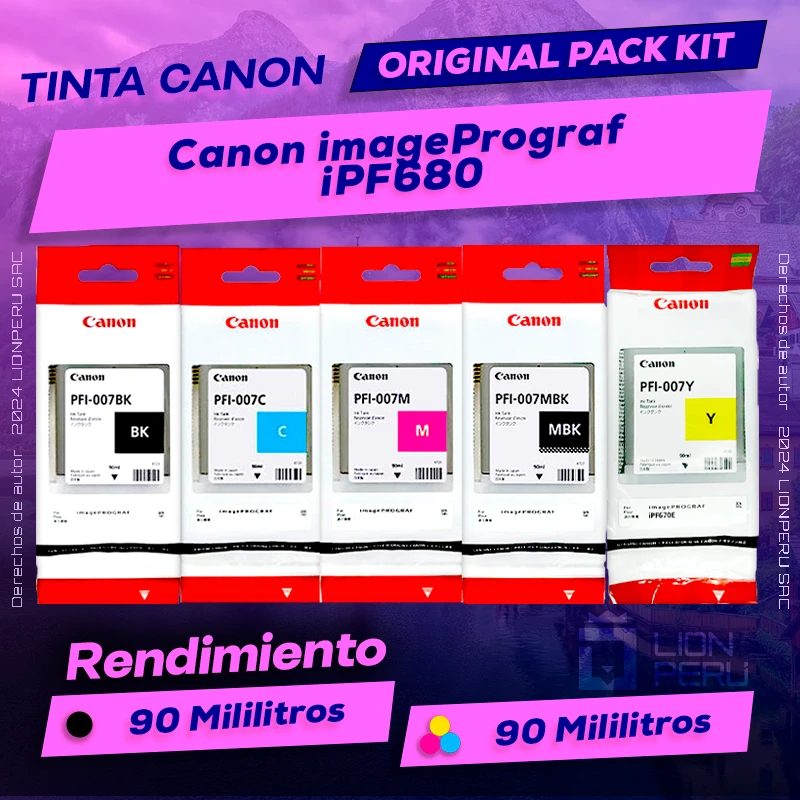 Tinta Canon iPF680 imagePrograf Cartucho Original