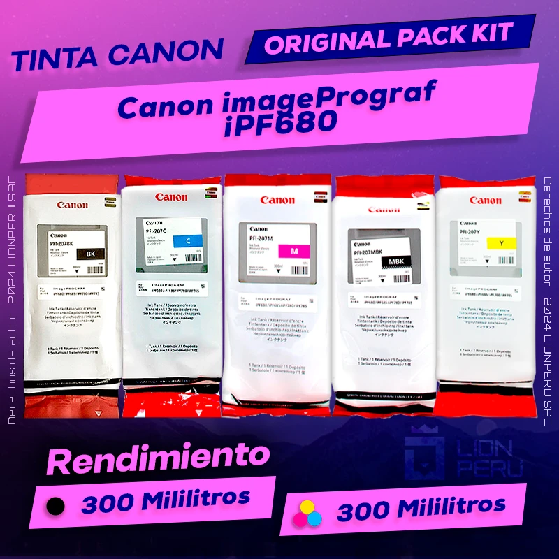 Tinta Canon iPF680 imagePrograf Cartucho Original