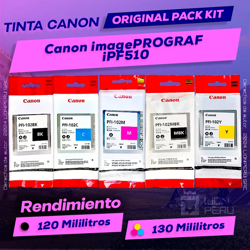 Tinta Canon iPF510 imagePROGRAF Cartucho Original