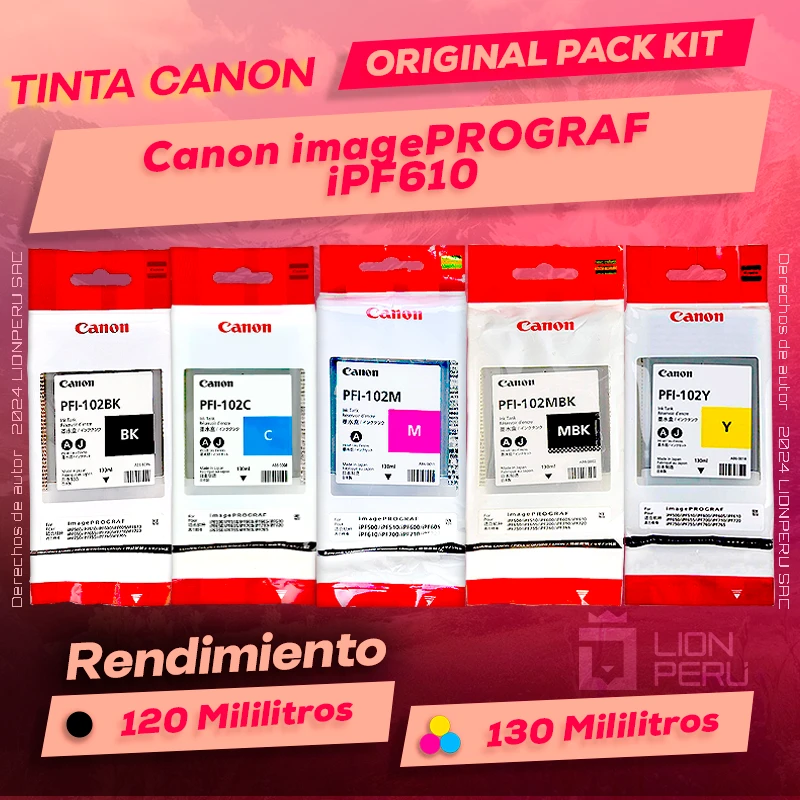 Tinta Canon iPF610 imagePROGRAF Cartucho Original