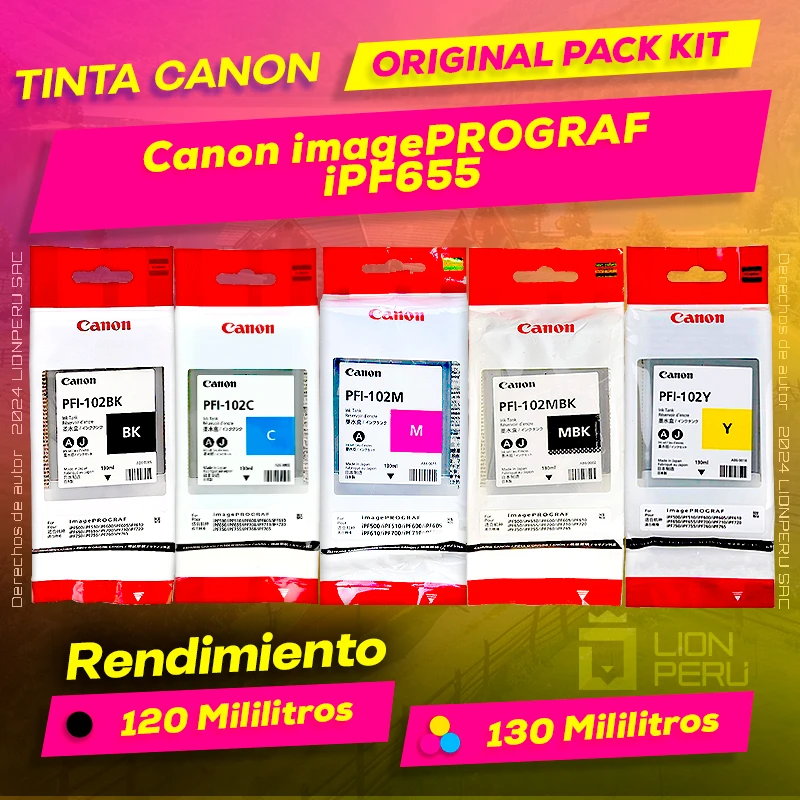 Tinta Canon IPF655 imagePROGRAF Cartucho Original