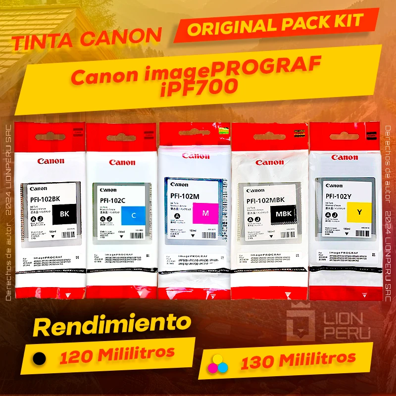 Tinta Canon iPF700 imagePROGRAF Cartucho Original