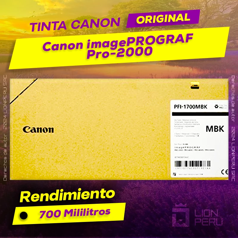 Tinta Canon Pro-2000 imagePROGRAF Cartucho Original