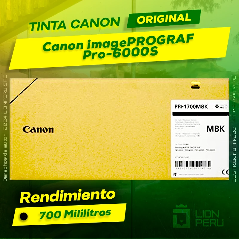 Tinta Canon Pro-6000S imagePROGRAF Cartucho Original