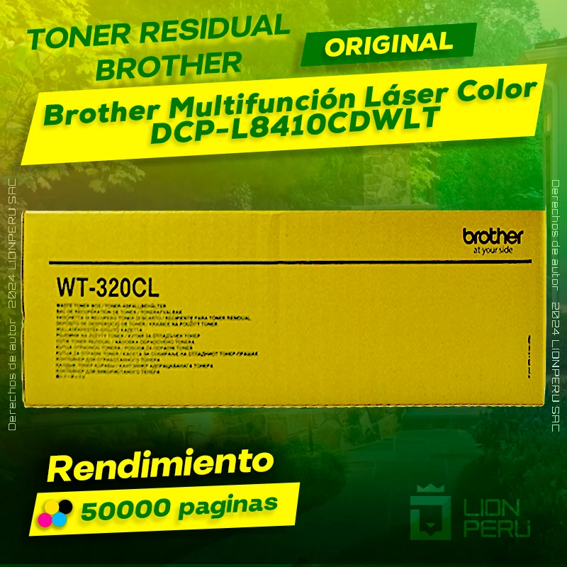 Toner Residual Brother DCP-L8410CDWLT Multicolor Cartucho Original