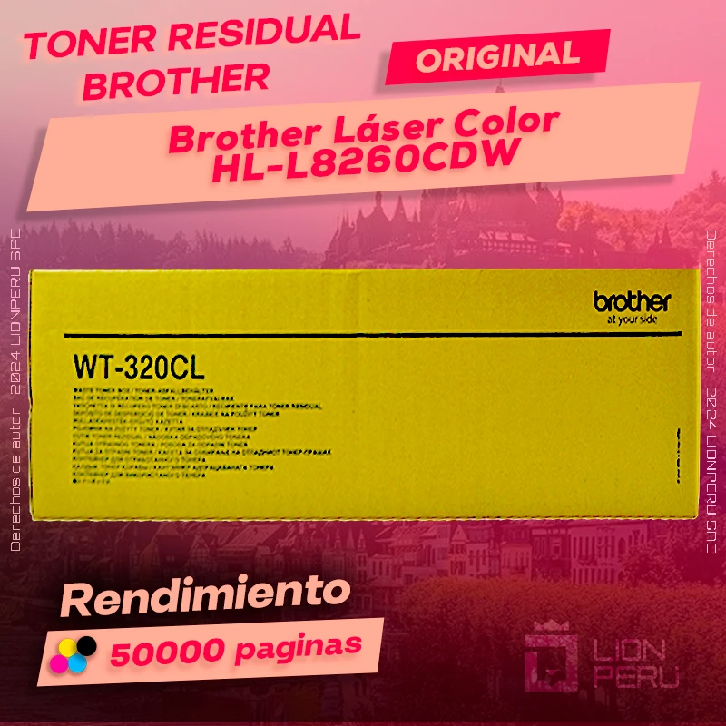 Toner Residual Brother HL-L8260CDW Multicolor Cartucho Original