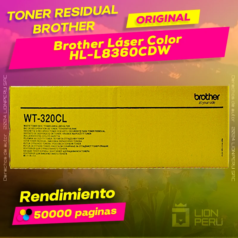 Toner Residual Brother HL-L8360CDW Multicolor Cartucho Original
