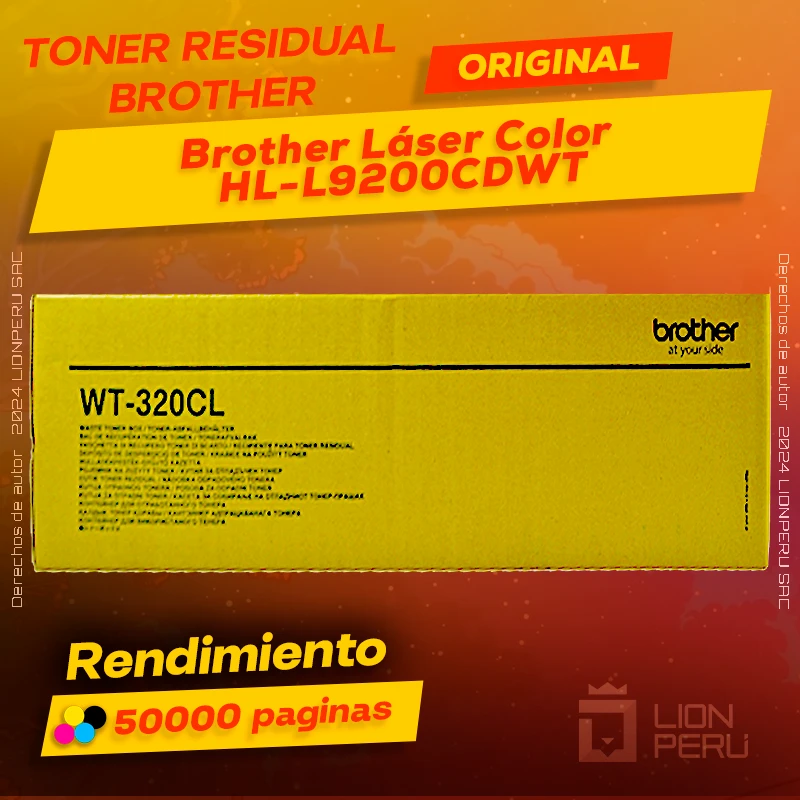 Toner Residual Brother HL-L9200CDWT Multicolor Cartucho Original