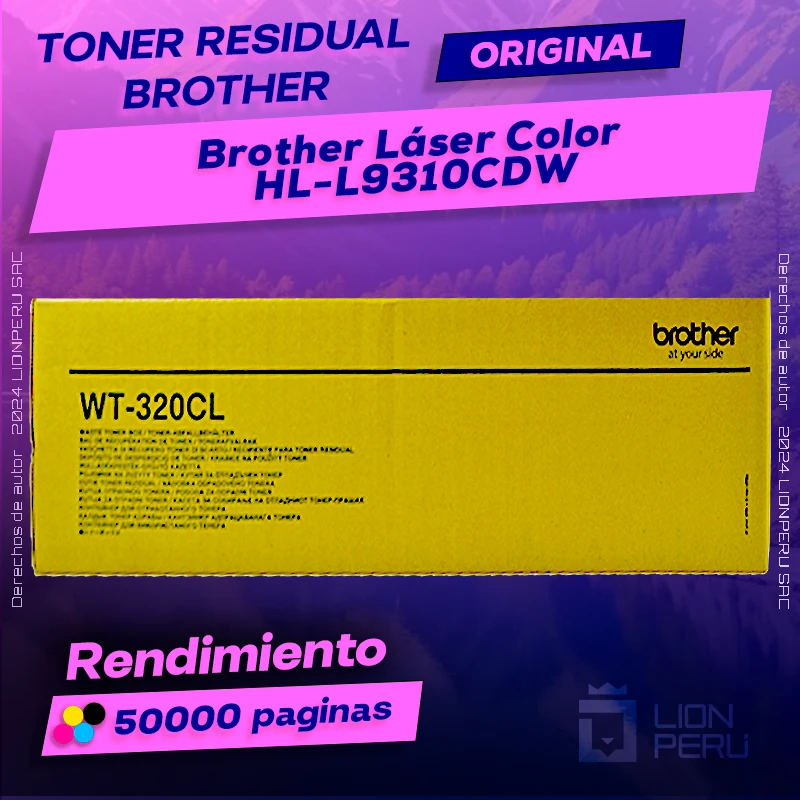Toner Residual Brother HL-L9310CDW Multicolor Cartucho Original
