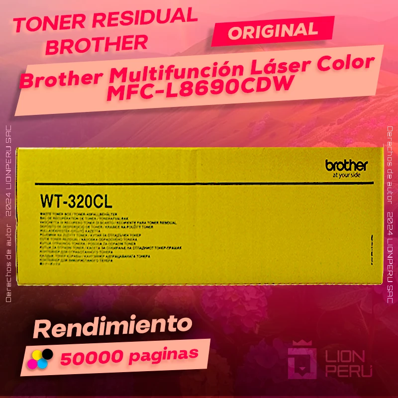 Toner Residual Brother MFC-L8690CDW Multicolor Cartucho Original