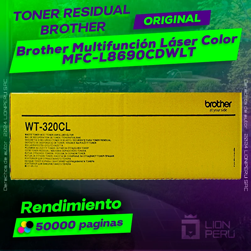 Toner Residual Brother HL-L9310CDWT Multicolor Cartucho Original