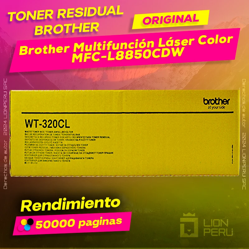 Toner Residual Brother MFC-L8850CDW Multicolor Cartucho Original