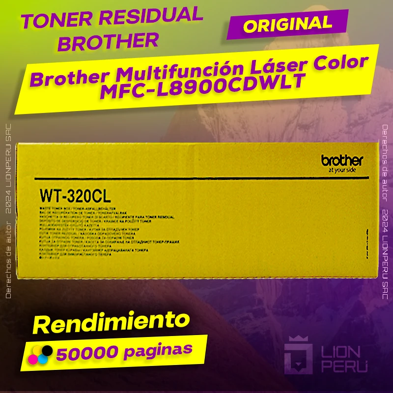 Toner Residual Brother MFC-L8900CDWLT Multicolor Cartucho Original