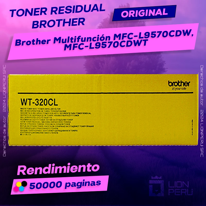 Toner Residual Brother MFC-L9570CDW, MFC-L9570CDWT Cartucho Original
