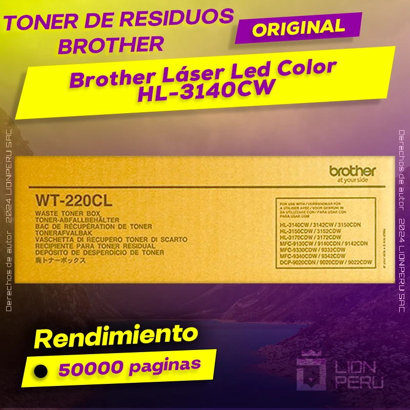 Toner de residuos Brother HL-3140CW Láser Led Color Original