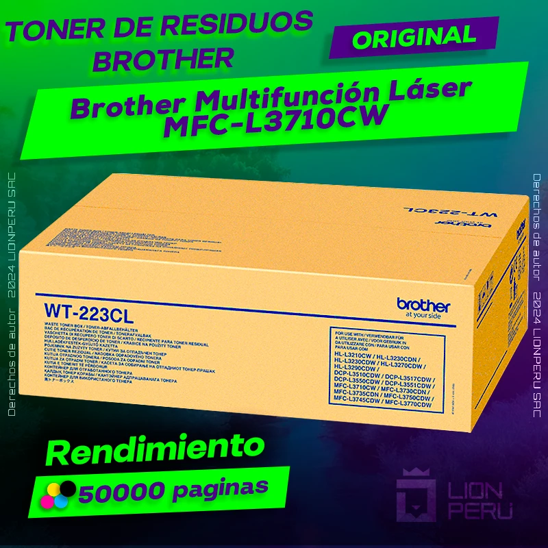 Toner de Residuos Brother MFC-L3710CW Multifunción Láser