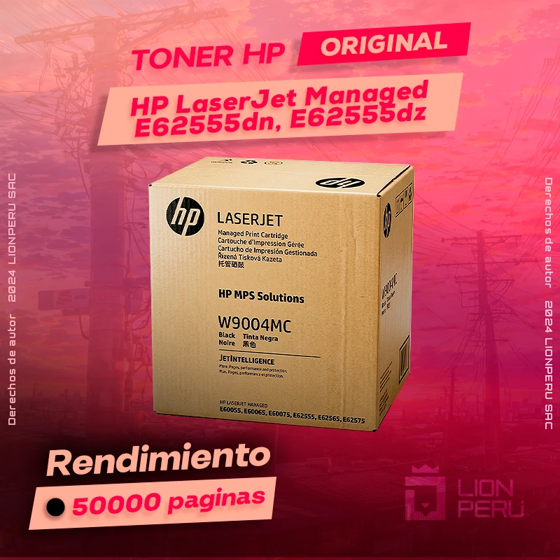 Toner HP E62555dn, E62555dz LaserJet Managed Negro