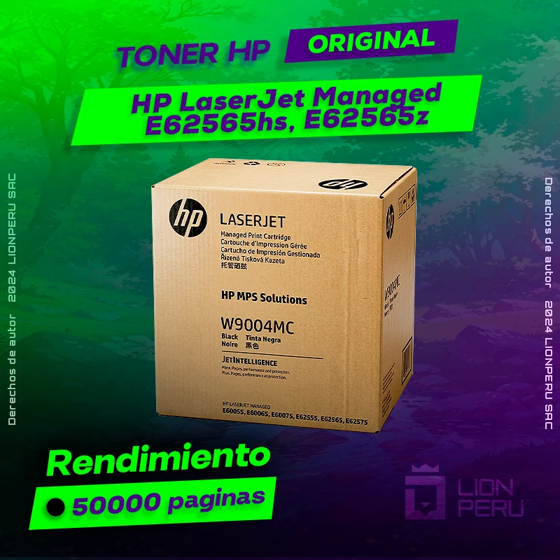 Toner HP E62565hs, E62565z LaserJet Managed Original Negro