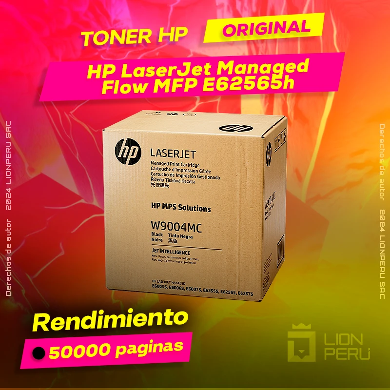 Toner HP Flow MFP E62565h LaserJet Managed Original Negro