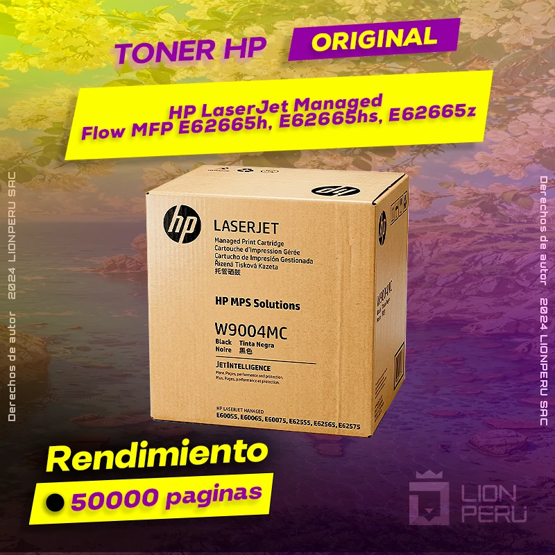Toner HP Flow MFP E62665h, E62665hs, E62665z LaserJet Managed Original Negro