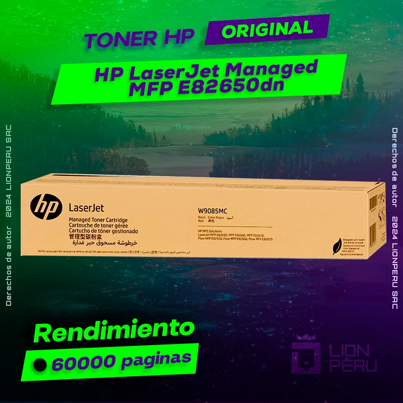 Toner HP MFP E82650dn, E82650z LaserJet Managed Original Negro