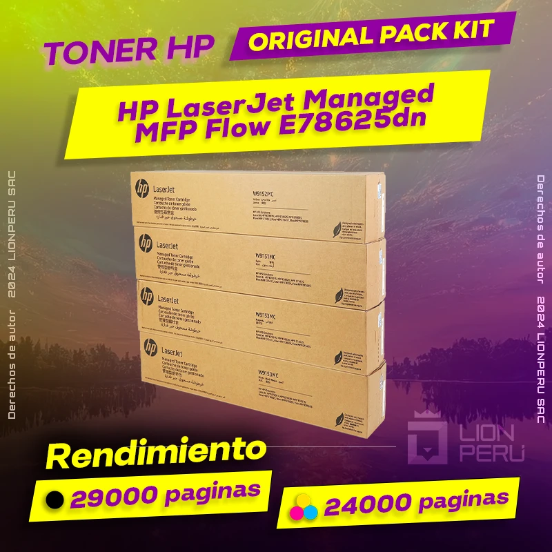 Toner HP MFP Flow E78625dn LaserJet Managed Original CMYK