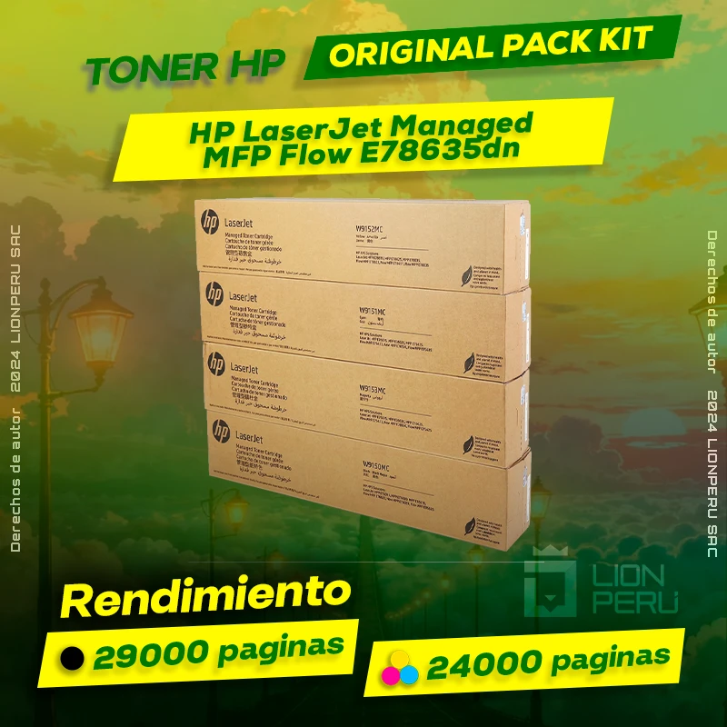 Toner HP MFP Flow E78635dn LaserJet Managed Original CMYK