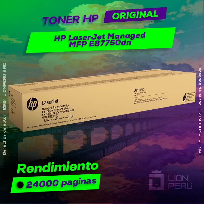 Toner HP E87750dn LaserJet Managed Original Negro