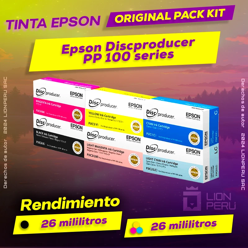Tinta Epson PP 100 Discproducer Original CMYK