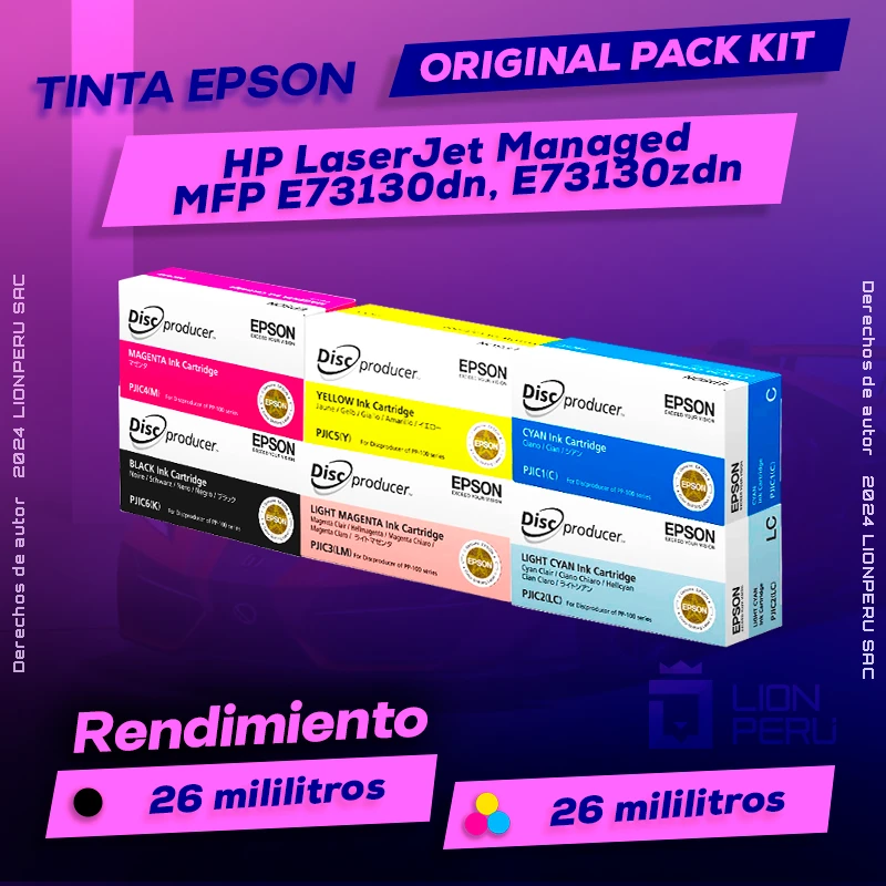 Tinta Epson PP 50 Discproducer Original CMYK