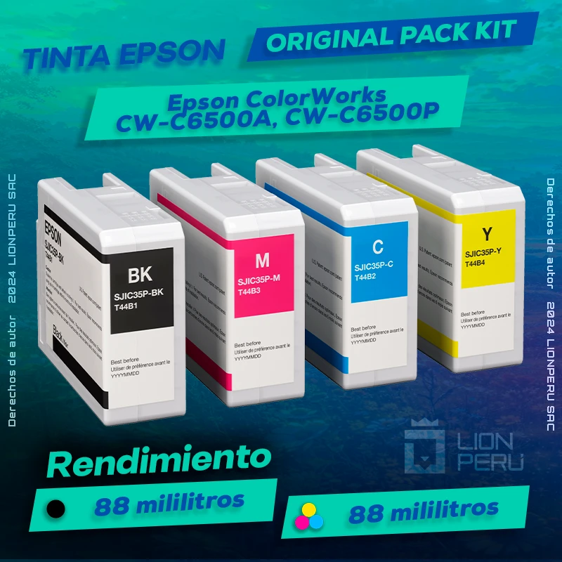 Tinta Epson ColorWorks CW-C6500A, CW-C6500P Original CMYK