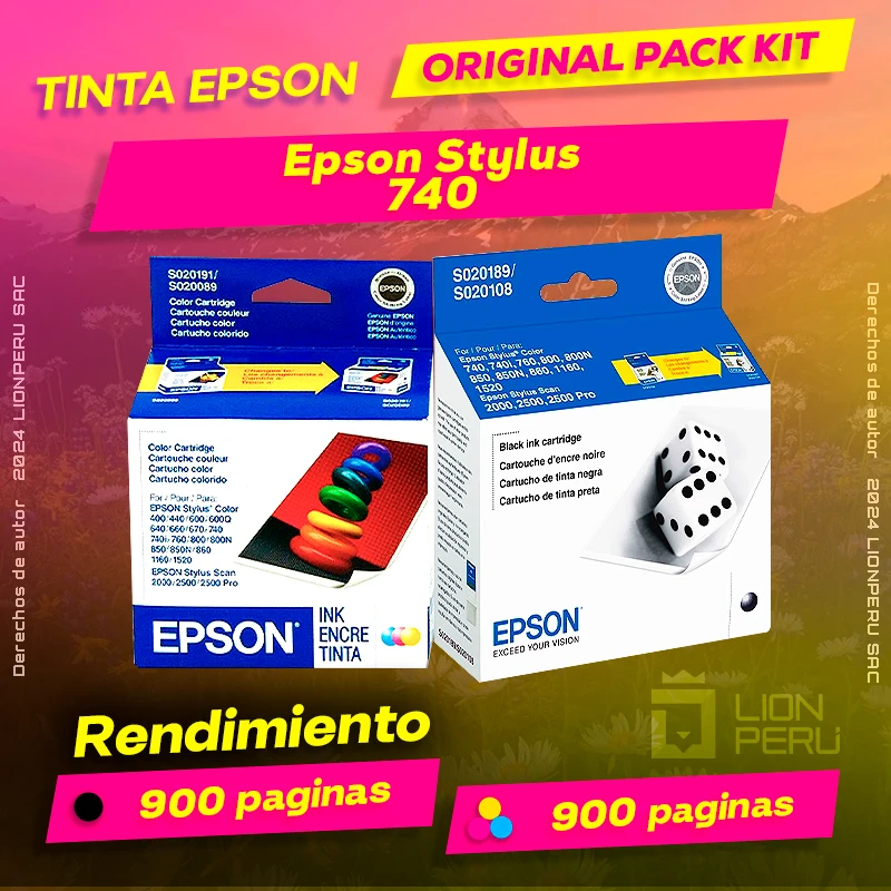 Tinta Epson 740 Stylus Cartucho de Tinta Original