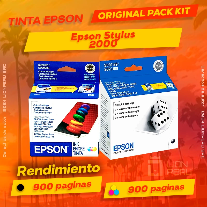 Tinta Epson 2000 Stylus Cartucho de Tinta Original