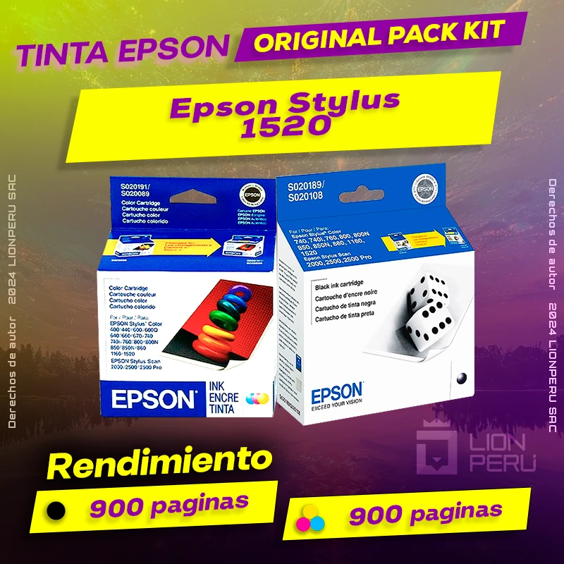 Tinta Epson 1520 Stylus Cartucho de Tinta Original