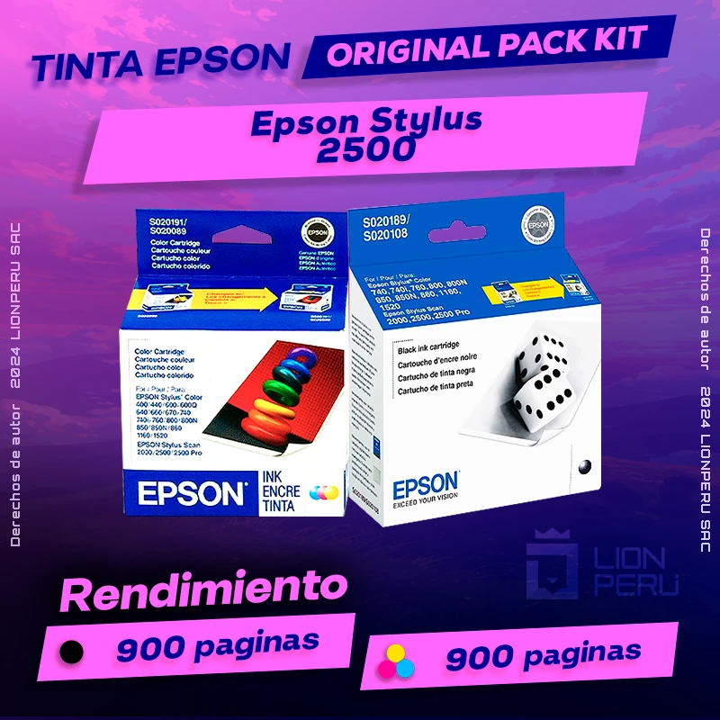 Tinta Epson 2500 Stylus Cartucho de Tinta Original