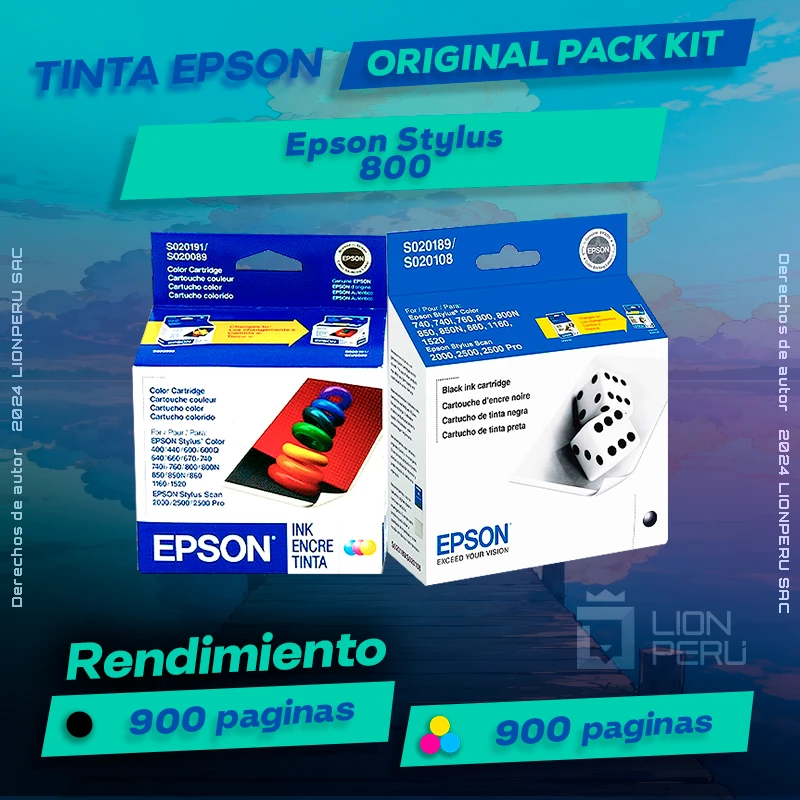 Tinta Epson 800 Stylus Cartucho de Tinta Original