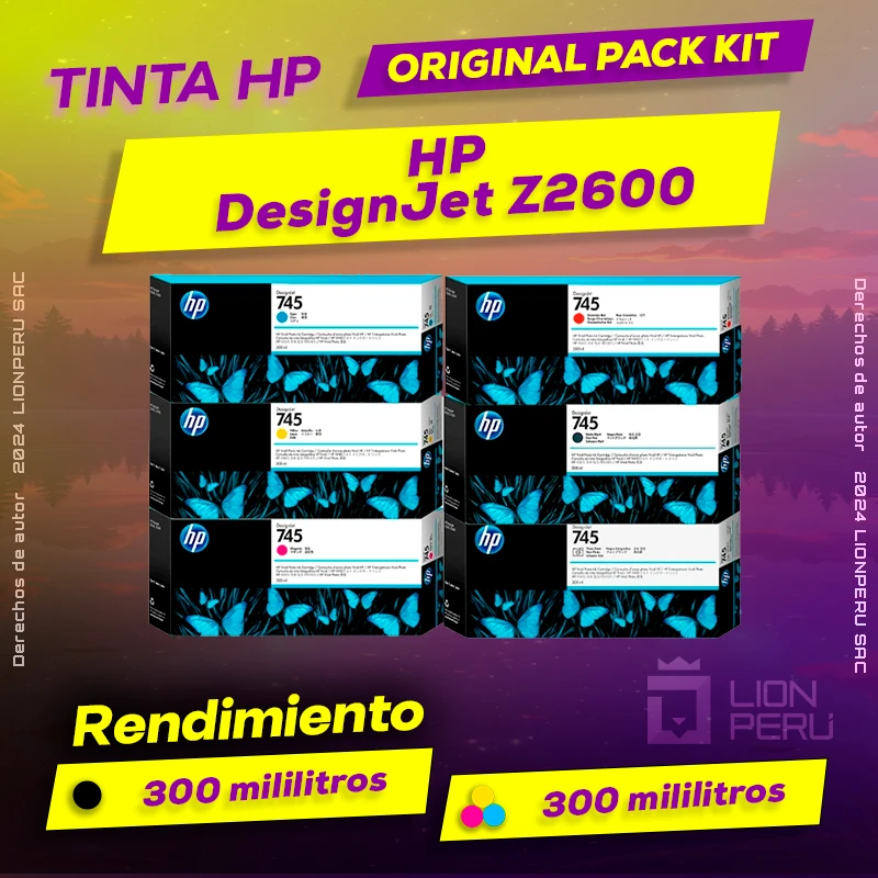 Tinta HP DesignJet Z2600 Cartucho Original