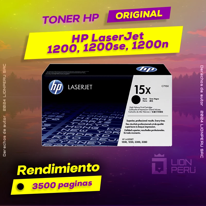 Tóner HP LaserJet 1200, 1200se, 1200n Cartucho Original