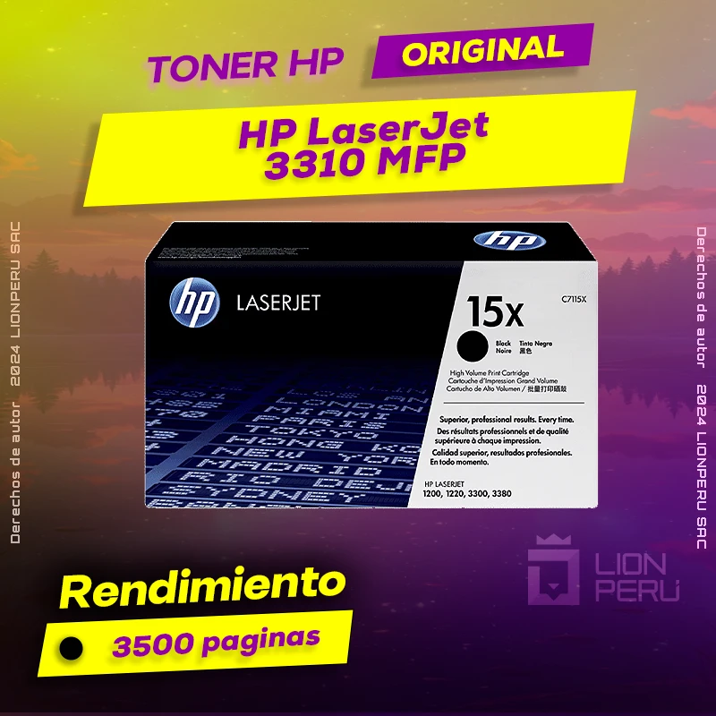 Tóner HP LaserJet 3310 MFP Cartucho Original Negro